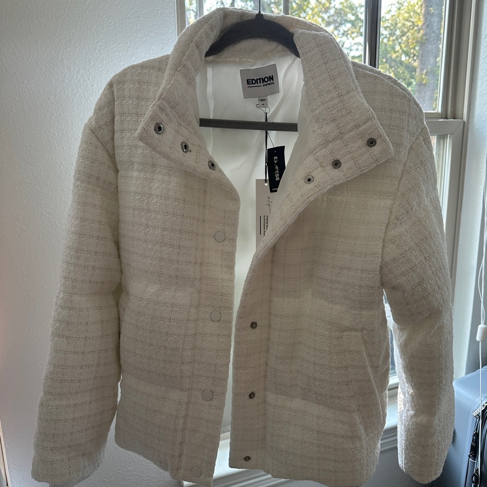 Express Cream Textured Jacket